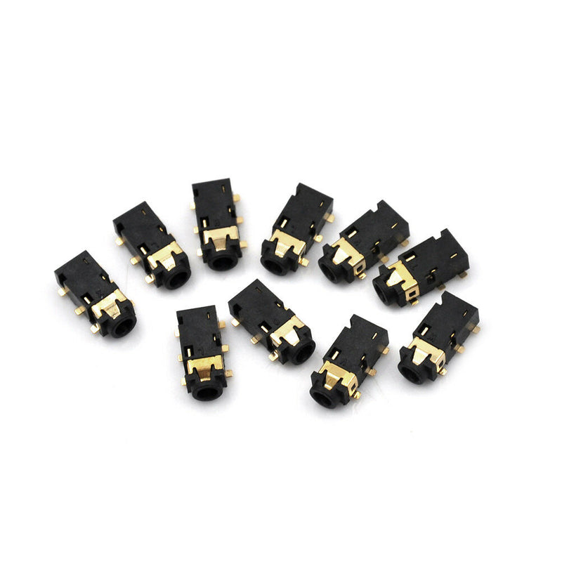 10Pcs 2.5mm Audio Connector Female 6 Pin SMT SMD Stereo Headphone Jack MWCAB.ES
