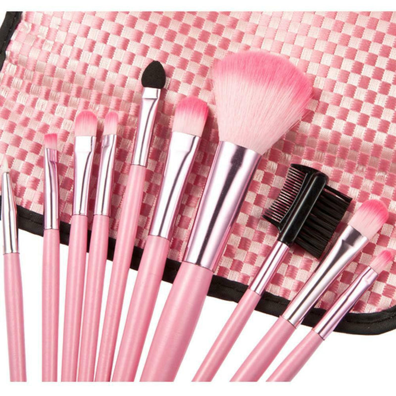 10Pcs New Cosmetic Makeup Brush Brushes Set Powder Eyeshadow Pink
