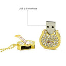 Usb Flash Drive Color Diamond Metal Full Pen Drive U Disk Crystal Guitar Dr T7J9