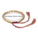 Lucky Rope Handmade Tibetan Buddhist Braided Cotton Copper Beads Bracelet
