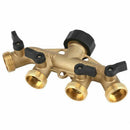 3/4 Inch 4 Way Hose Pipe Splitter Nozzle Switcher Tap Connectors For Garden B7K8