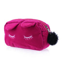 Cute Cosmetic Makeup Bag Case Handbag Travel Toiletry Organizer (Rose Red) A