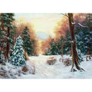 5D DIY Full Round Drill Diamond Painting Snowing Forest Cross Stitch Mosaic