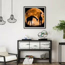Full Round Drill Diamond Painting DIY Silhouette Giraffe Embroidery Picture