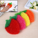 Stawberry acrylic fiber dish wash cloth clean towel for kitchen random weaving Z