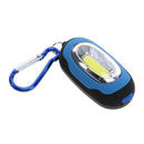 Portable Super Mini COB Light LED Flashlight Key Ring Torch 3-Modes Keychain