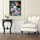 DIY Animal Diamond Painting Cross Stitch Kit Embroidery Decor Craft (Cat)