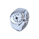 Watch Quartz Movement Oval Ring Alloy Deco Woman WHITE I1G1