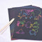 50 Sheets Magic Color Rainbow Art Paper Card DIY Painting Toys Drawing Stick Gw