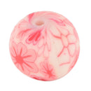 50x 10mm mixed flower polymer clay soft ceramics round diy findings loose beadZ