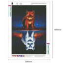 5D DIY Full Drill Diamond Painting Cute Fox Cross Stitch Embroidery Mosaic