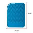 Hairdressing Hair Straightener Heat-resistant Hair Irons Silicone Mat Blue