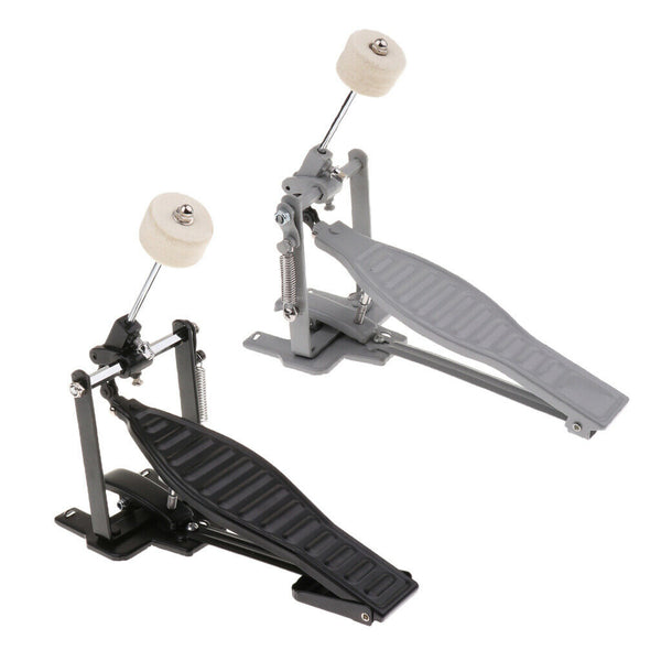 Single Spring Bass Drum Pedal with Drum Wool Beater for Children Gift - Black