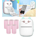 6pcs Printing Paper Roll Thermal Printer Portable 57x30mm +Thermal Printer