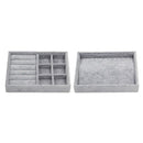 2Pcs Wood Jewelry Box Bracelets Storage Showcase Organizer Display Case