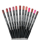 QiBest Black Rod Waterproof 12 Color Lip Liner Pen Lasting Lip Matte Lipsti