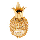 3 Pieces Iron Craft Pineapple Shape Pendant Ceiling Lamp Shade Golden