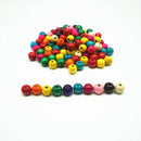 100 pcs round wood spacer loose beads charms jewelry findings 10mm any colBX