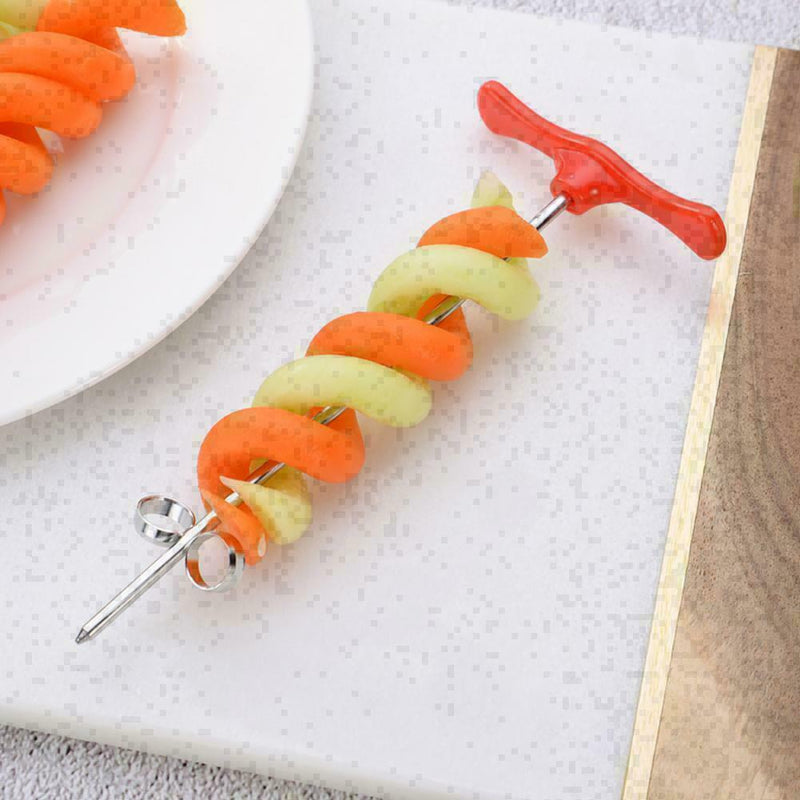 1*Vegetables Potato Carrot Spiral Screw Slicer Cutter Tool Kitchen I8I7 I0D H8M6