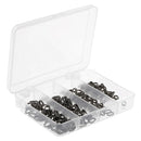 200x Heavy Duty Stainless Steel Split Ring Key Rings Double Oval Split Rings Key