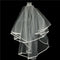 Elegant White Elegant Beauty Two Layers Short Net Tulle Bride  For Wedd â„–[