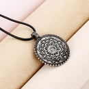 Retro Tibet Yoga Mandala Amulet Lotus Meditation Pendant Necklace Jewelry  Z