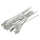 Pack of 20 Stainless Steel 15cm Wire Keychain Cable Key Ring for Outdoor Hi K1S3