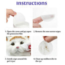 7cm Round Tear Stain Remover Wipes for Dogs &Cats, Extra Moist Natural Wipes x3