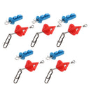10 Pieces Impact Bait Fishing Release Clips Fishhook Remover Bait Locking Blue &