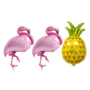Set Of 3 Pieces Of Flamingo And Pineapple Helium Balloon Luau Beach