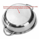 28cm Hot Pot Twin Divided Stainless Steel 28cm Cookware Hot Pot Ruled Compa N6W9