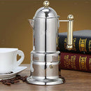 Espresso Maker Stovetop Moka Coffee Pot Stainless Steel Latte Percolator, Home