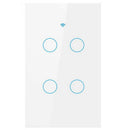 Us Wifi Smart Switch 4 Gang Smart Wall Press Light Switch Works With Alexa