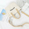 Letter Print Shoulder Satchel Handbags Canvas Women Crossbody Bags (White)