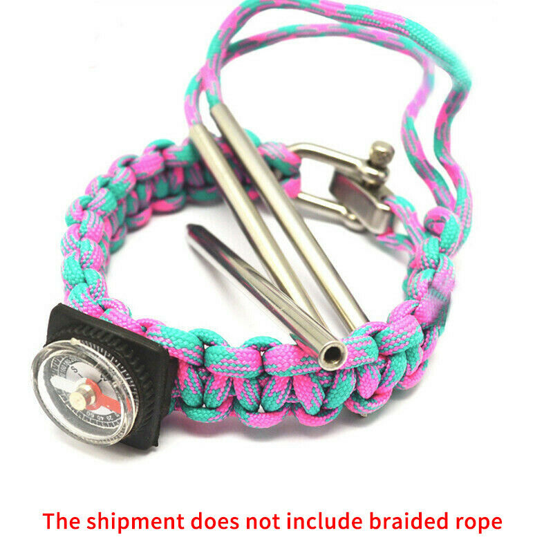 2Pcs Paracord Rope Bracelet Knitting Needle Stainless Steel Paracord Weavin Q9F7