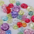 100pcs Assorted Colors Acrylic Buttons Sewing Scrapbooking DIY Craft Buttons