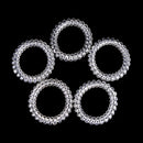 5X Lady Girl Clear Elastic Rubber Hair Ties Spiral Rubber Rope HairbandME