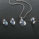 Women'S Fashion Retro 3 Pcs/Set Bride Wedding Luxury Crystal Necklace/Earri G9S2