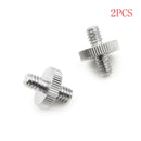 2PCS 1/4" 1/4" Male to 1/4" Male Threaded Screw Adapter Double Head Screw â„–[