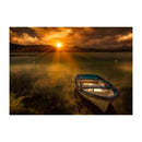 Sunset Fisher 5D DIY Round Diamond Painting Embroidery Set Cross Stitch