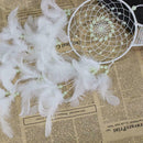 White Cat Dream Catcher Feather Bead Wall Car Hanging Decoration Ornament W L8T4