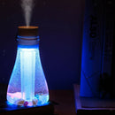 2-Piece USB Wishing Bottle Humidifier with Changing Night Light