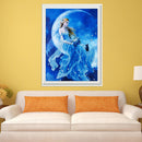 5D DIY Round Drill Diamond Painting Moon Goddess Cross Stitch Embroidery(A