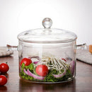 1300Ml Creative Soup Pot Transparent Glass Cooker Salad Instant Noodle Bowl M2Q8