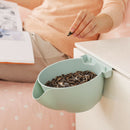 Double-Layer Multi-Purpose Lazy Fruit Nut Snack Plate Drain Basket Mobile P Y5B7