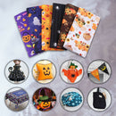 Pre-Cut Halloween Cotton Fabrics Kit Pumpkin Sewing Decorative DIY Curtains
