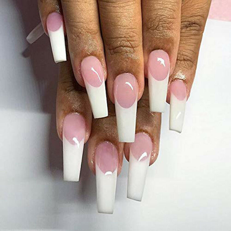 500pcs/Bag Natural Color French Nail Art Tips Manicure Artificial False Tip