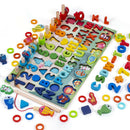 Wooden Puzzles Set for Toddlers ABC Letter and Number Learning Board Game Early