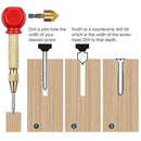 6Pcs Hex Handle Five-Blade Chamfered Titanium Plated Wooden Boring Drill Co