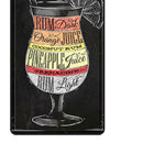 Retro Tin Sign Wall Decor Metal Bar Plaque Restaurant Poster Pineapple Juice